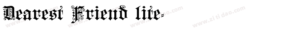 Dearest Friend lite字体转换